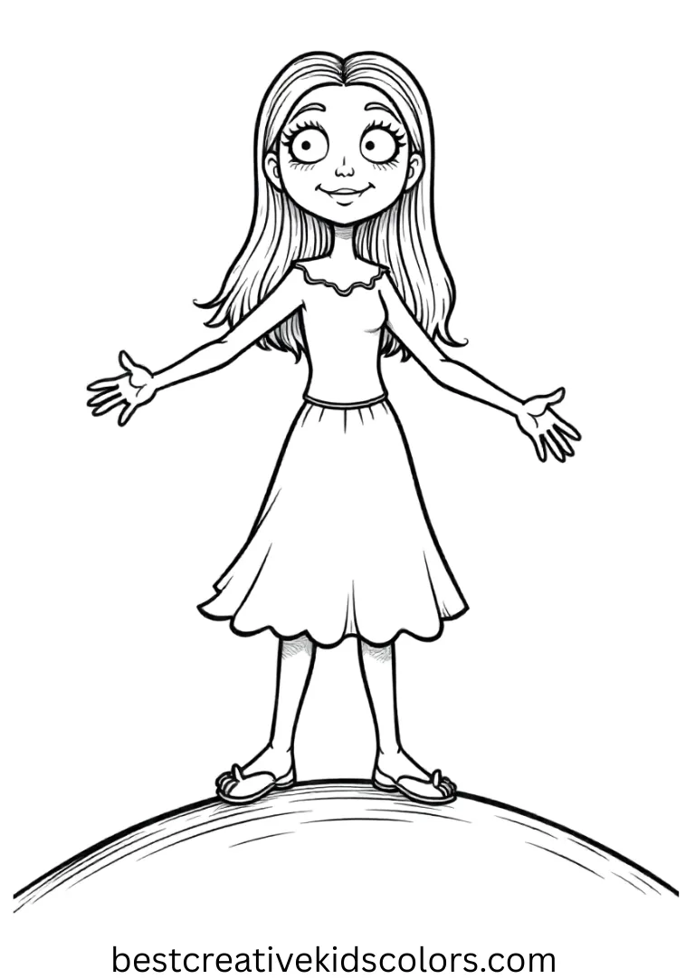 Sally Nightmare Before Christmas coloring page