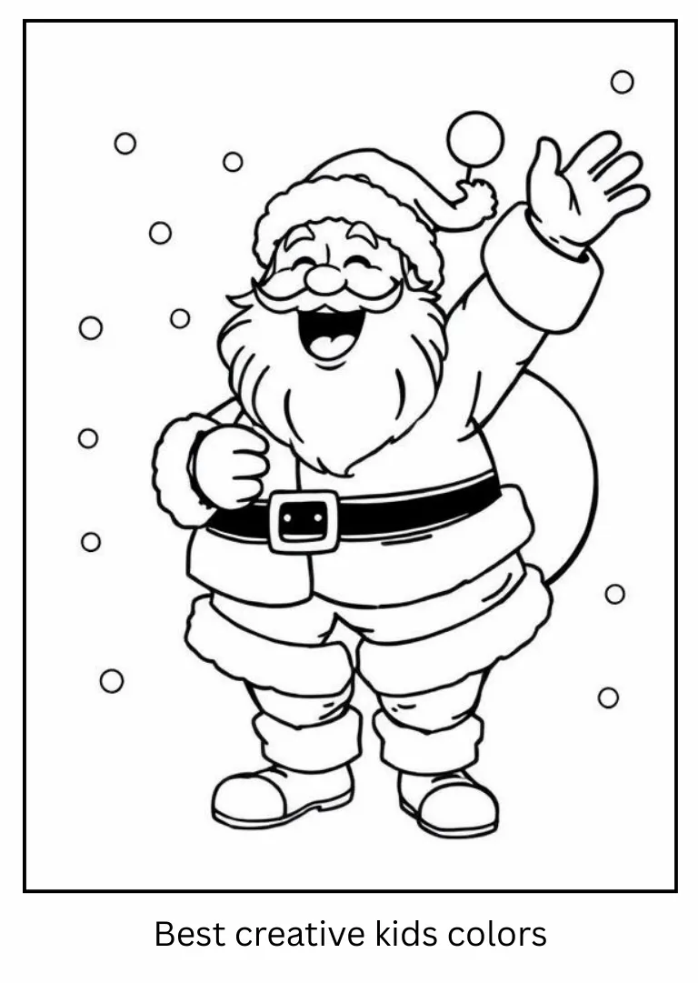 Santa Laughing Ho Ho Ho Coloring Page