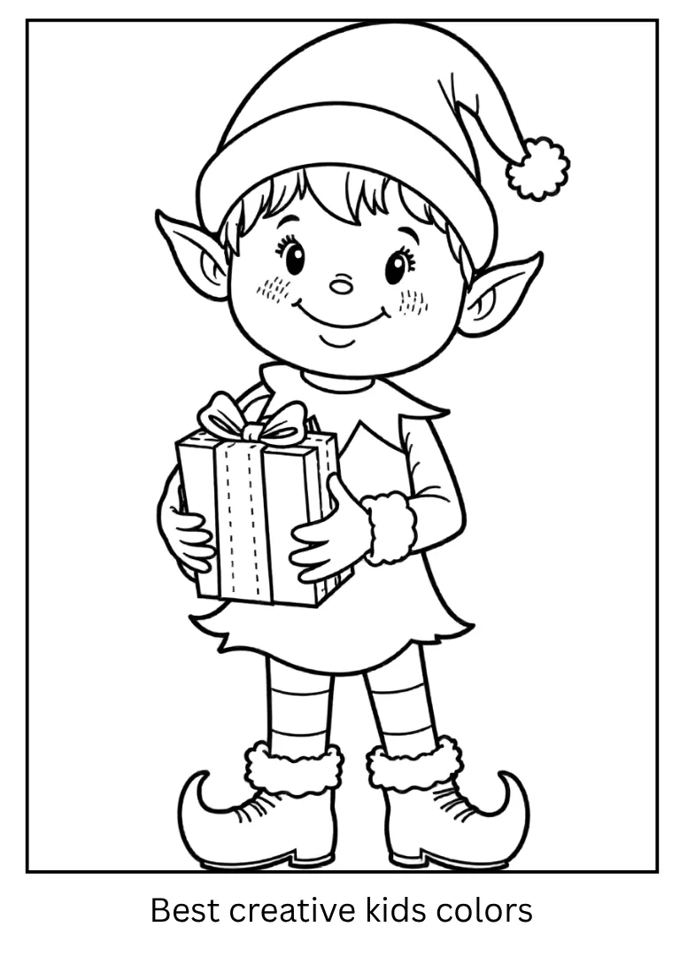 Santa’s Elf Coloring Page Santa’s Elf Coloring Page