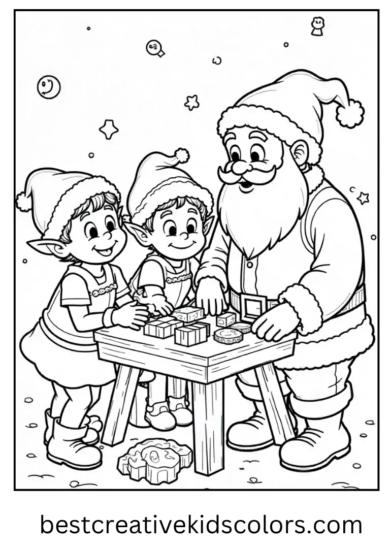 Santas Toy Workshop Coloring Page