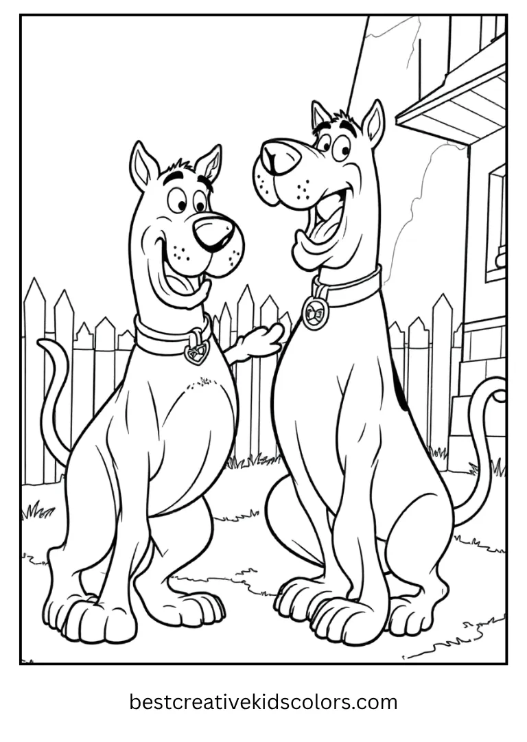 Scooby Doo Trick or Treat Halloween Coloring Page