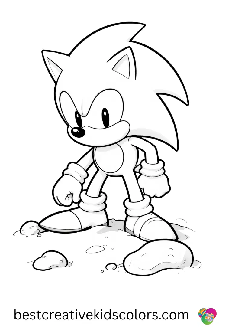 Shadow and Sonic Coloring Page