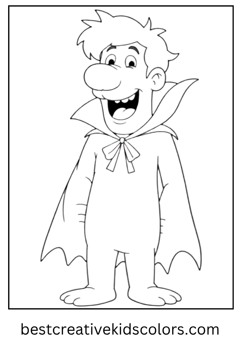 Shaggy laughs while wearing a funny vampire cape.