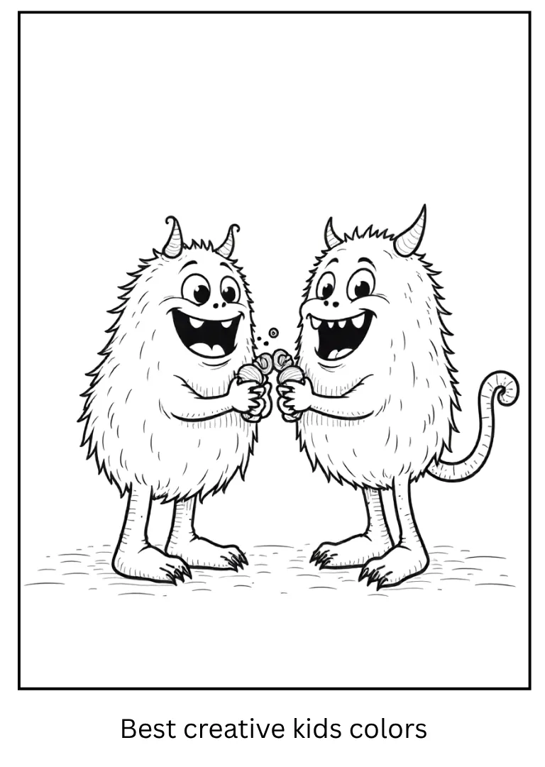 Silly Monsters Halloween Printable Page