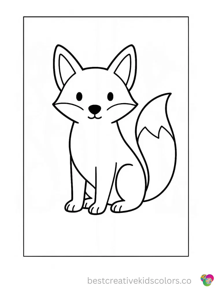 A simple fox raising its sharp ears high while listening to the quiet air.