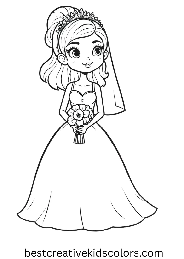 Magical Disney Coloring Pages – Print & Color for Kids 41 Simple bride coloring pages