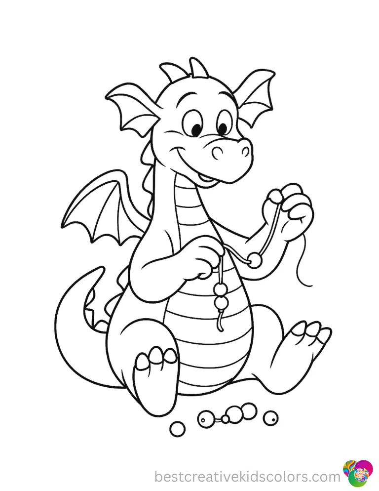 Simple dragon coloring pages disney