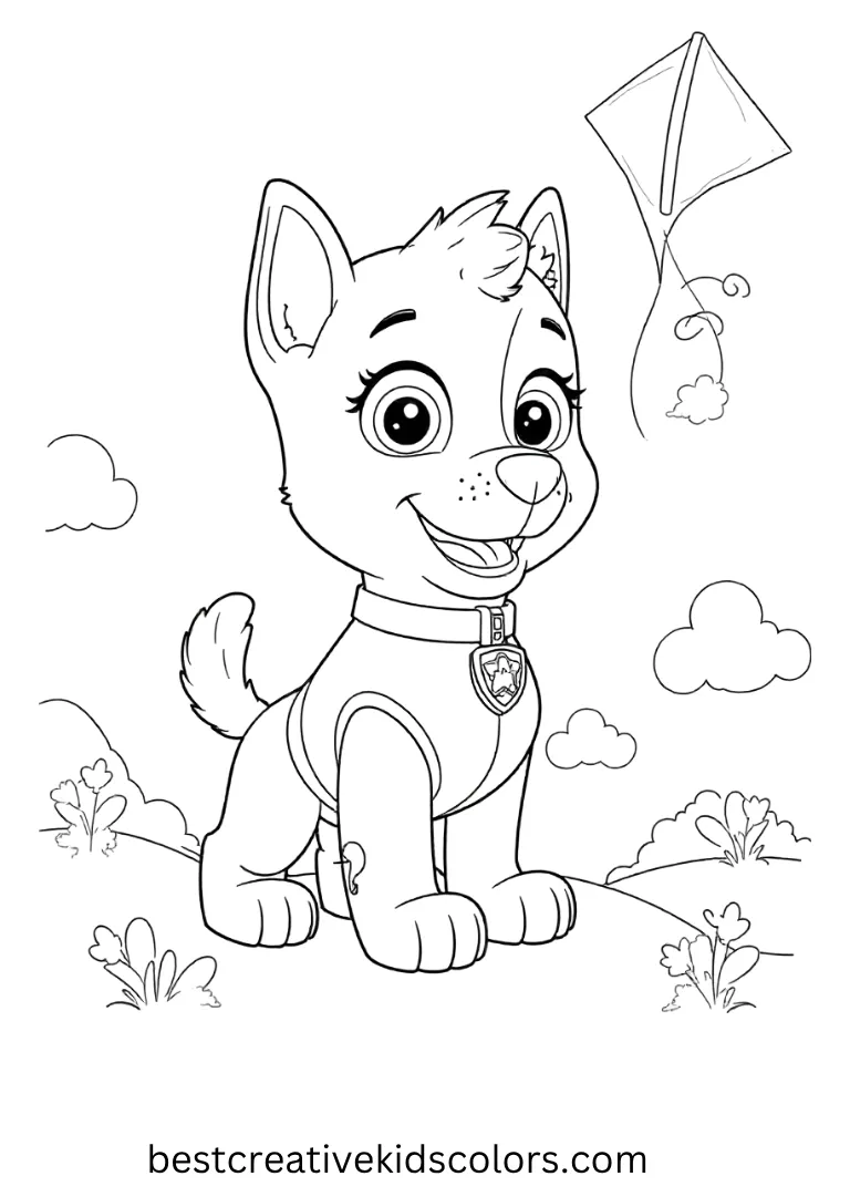 Skye Paw Patrol Coloring Activity