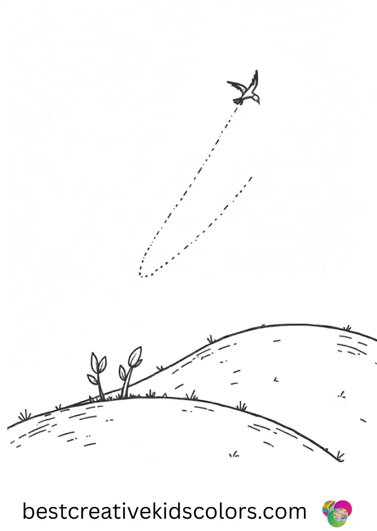 Skye traces small circles above a quiet hilltop in Skye paw patrol flying videos.