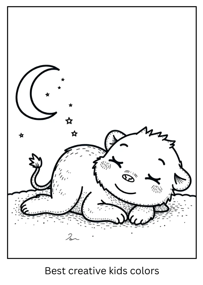 Sleeping Labubu Coloring Page