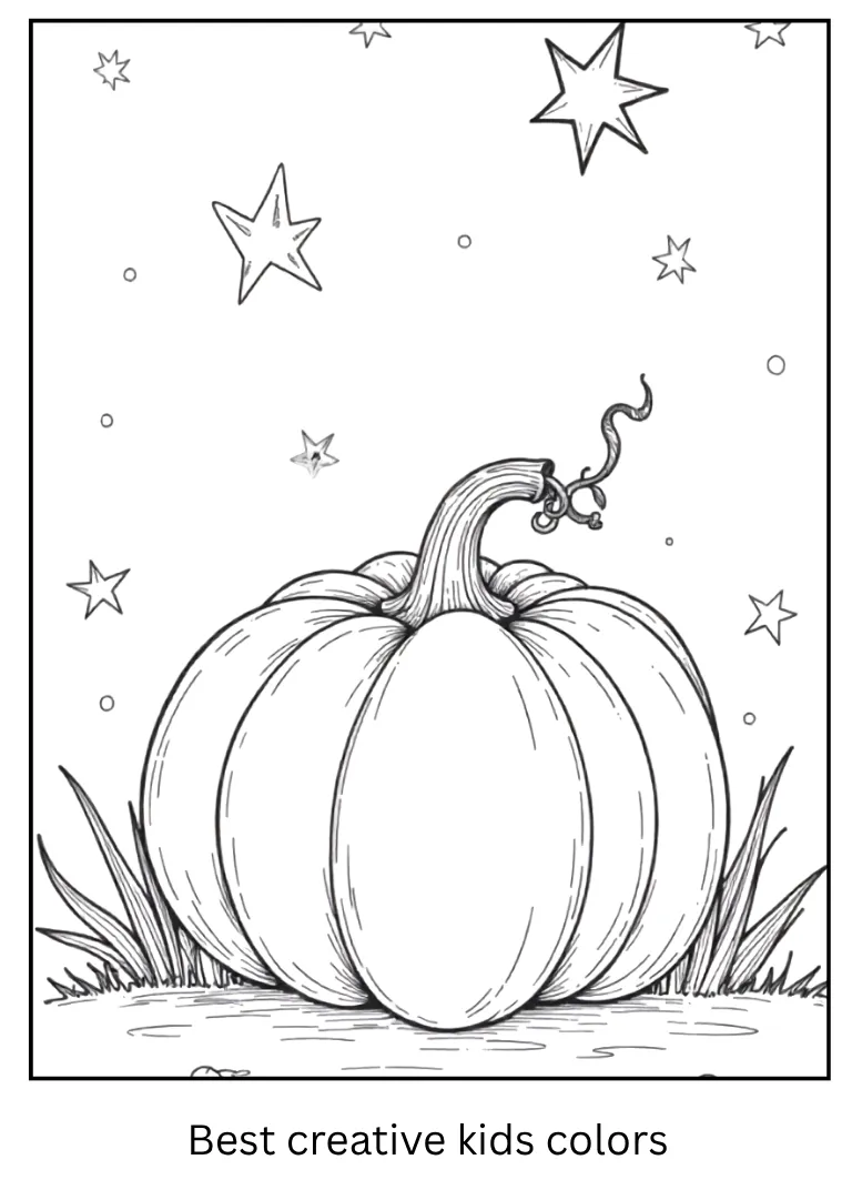 Sleepy Pumpkin Coloring Page for Halloween