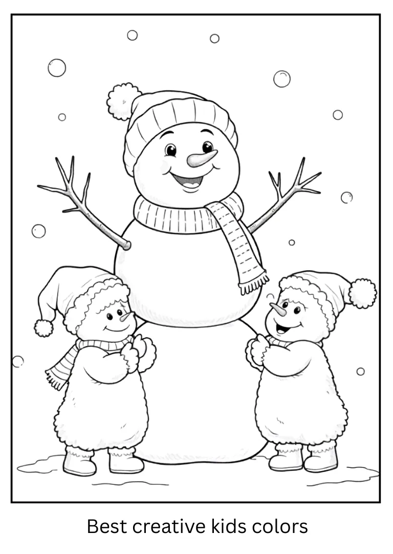 Snowman Family Scene