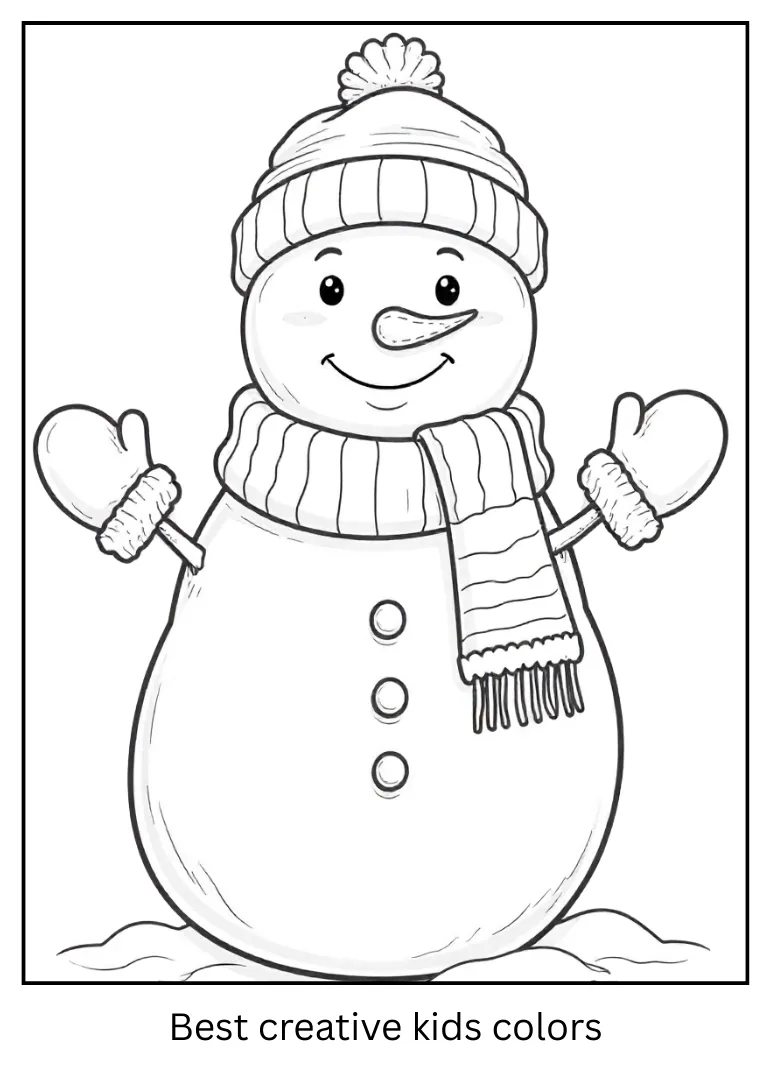 Snowman with Cozy Scarf Design