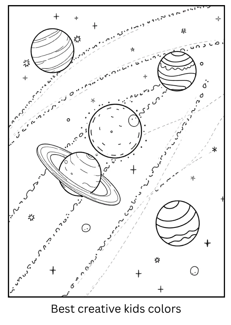 Solar System Coloring Pages with All Planets