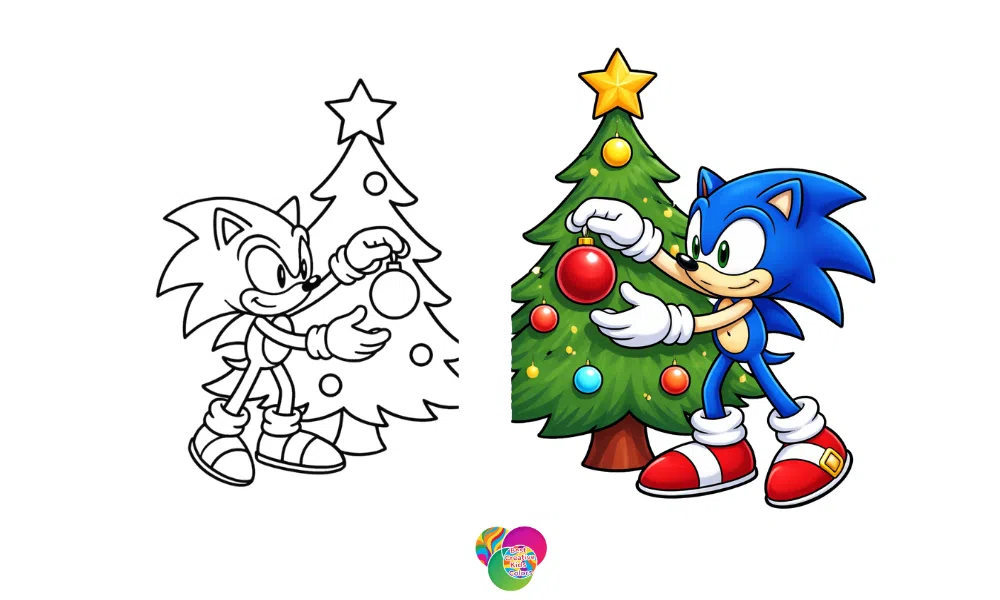 Sonic Christmas Coloring Pages