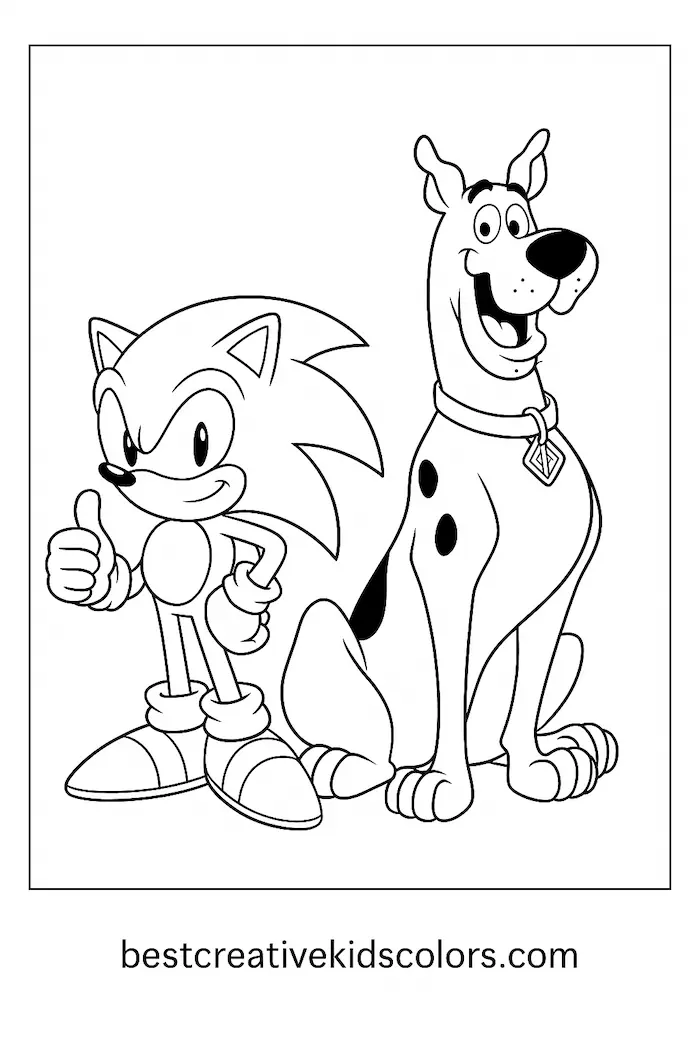 Sonic Meets Scooby-Doo – Mystery Coloring Fun