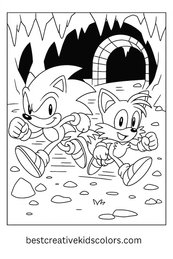 Sonic Racing Tails – Fun Coloring Pages for Kids