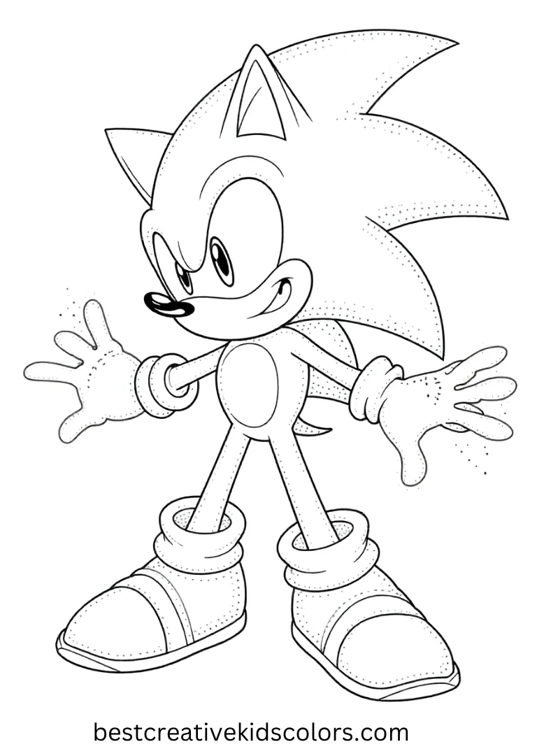 Sonic Spin Attack Coloring Page