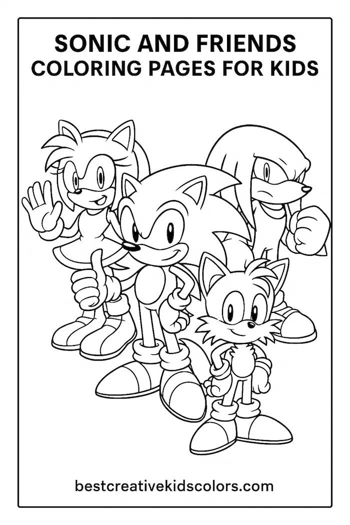 Sonic and Friends Coloring Pages for Kids