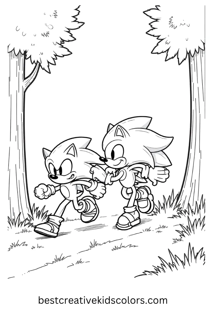Sonic and Knuckles Drawing – Forest Run