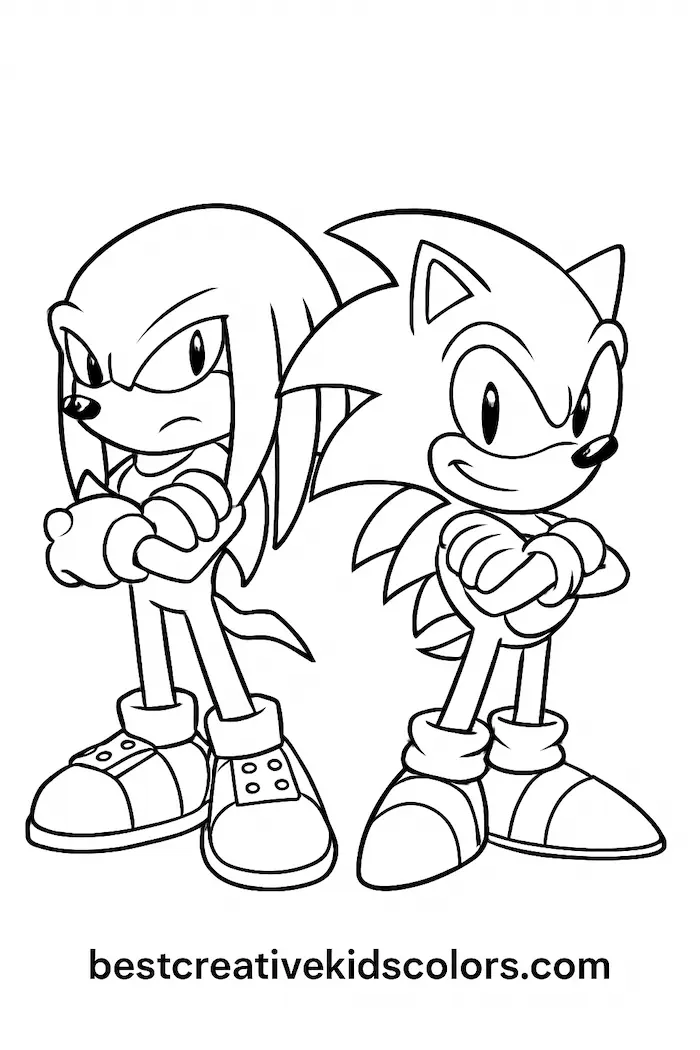 Sonic and Knuckles Fun Coloring Activities
