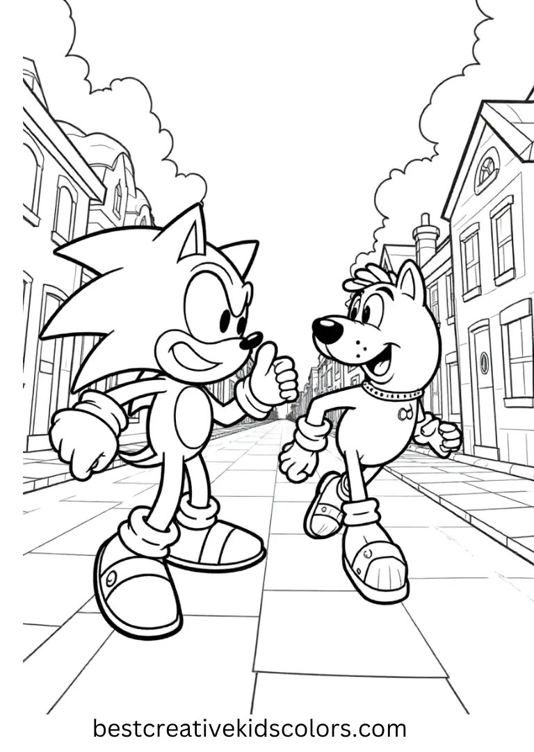 Sonic and Scooby-Doo investigate a spooky town, racing through clues and surprises.