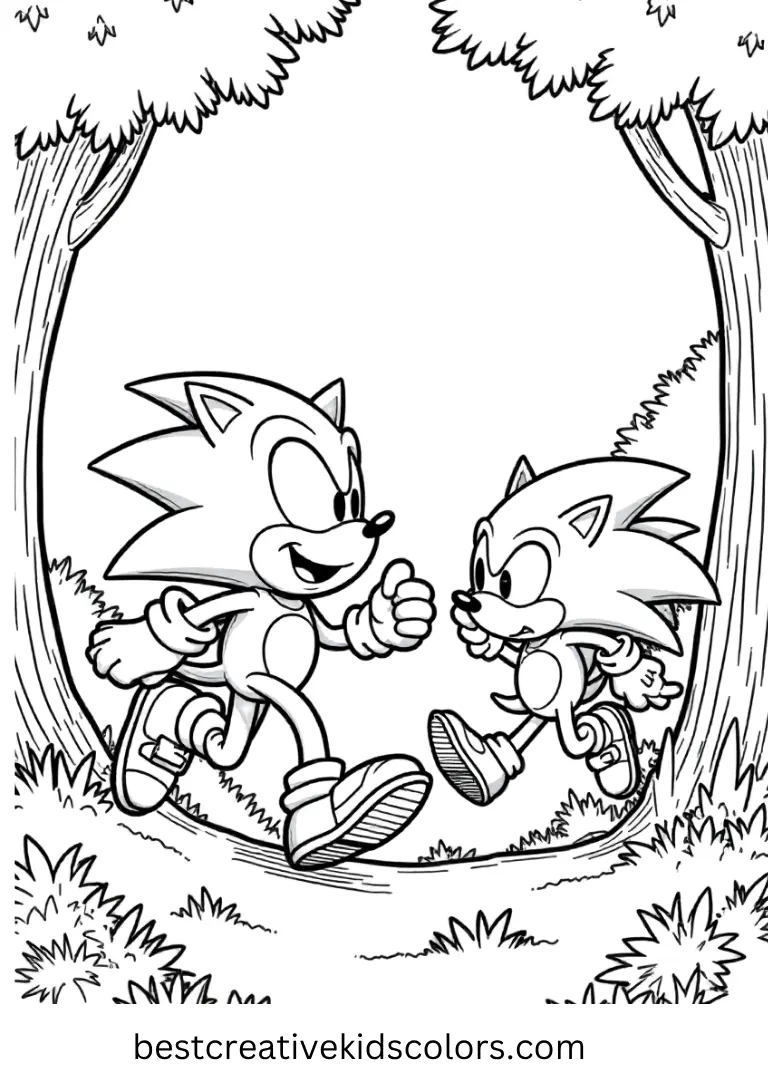 Sonic and Shrek Jungle Chase Printable