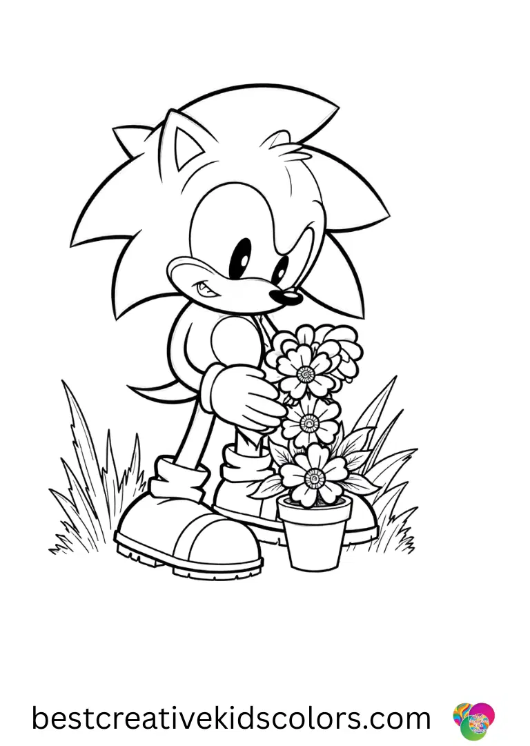 Sonic colouring pages free printable