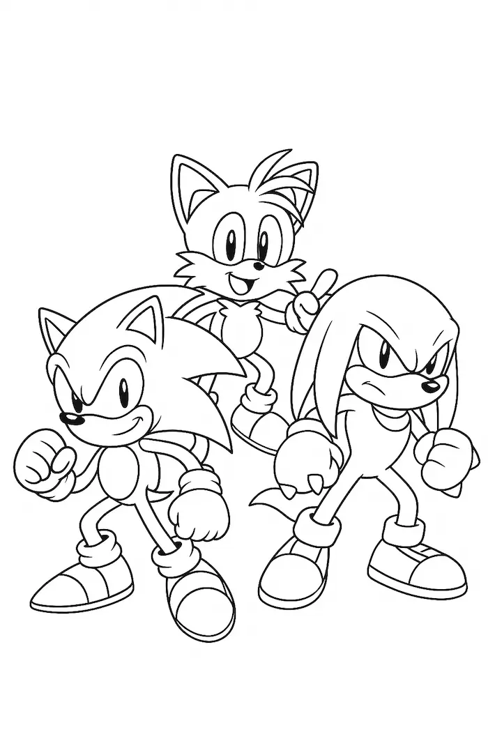 Sonic the Hedgehog Coloring Page – Kite in the Sky