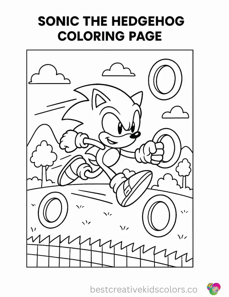 Sonic the Hedgehog Coloring Page