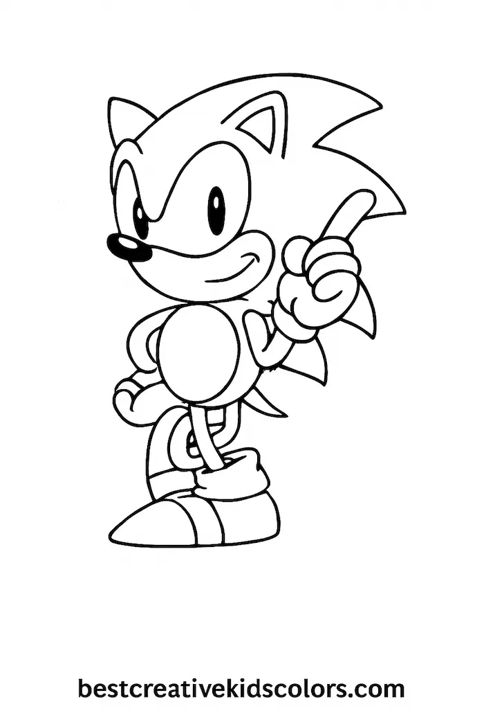Sonic the Hedgehog Easy Drawing Pages