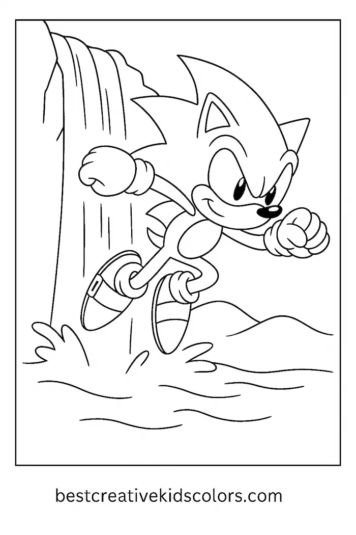 Sonic’s Dive Off – Discover Fun Coloring Pages