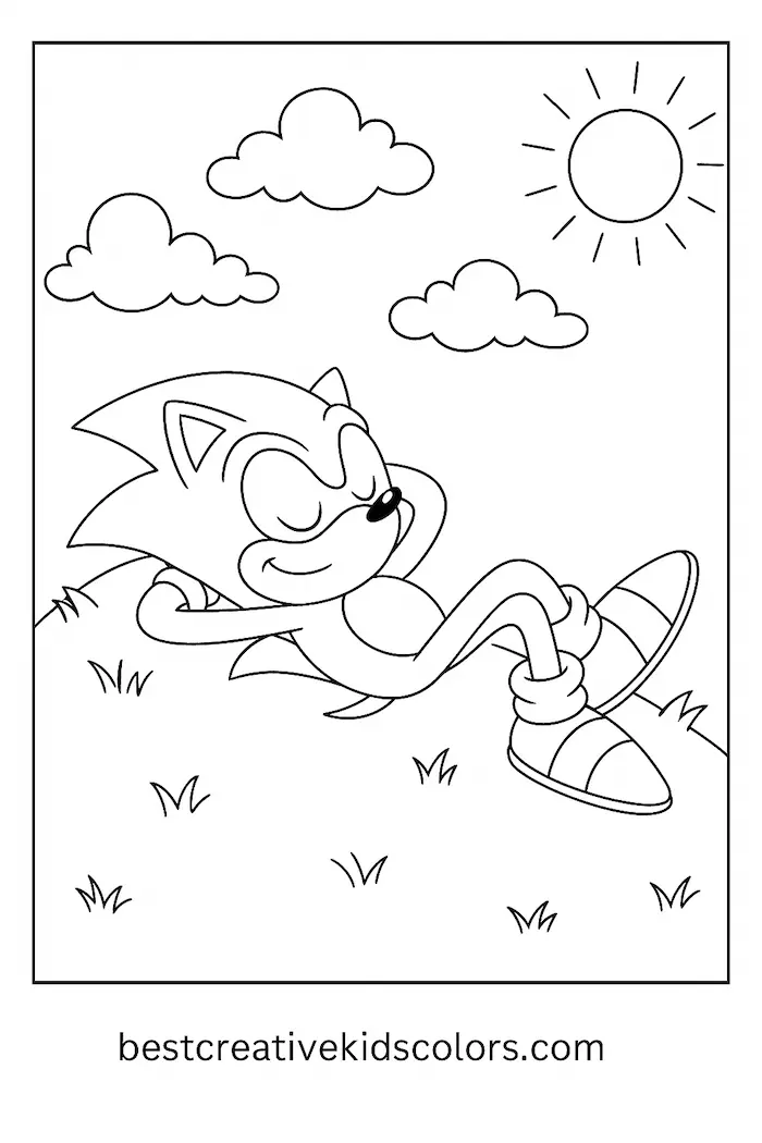Sonic’s Relaxing Day Printable Art for Kids