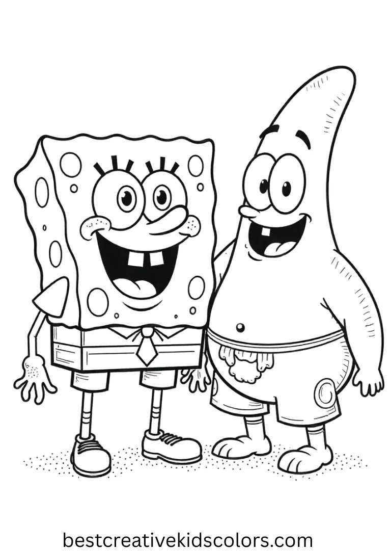 SpongeBob and Patrick Coloring Pages