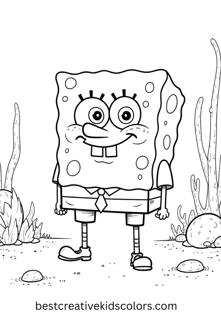 SpongeBob coloring pages printable set brings a mix of classic character expressions and underwater action scenes ready to print anytime.