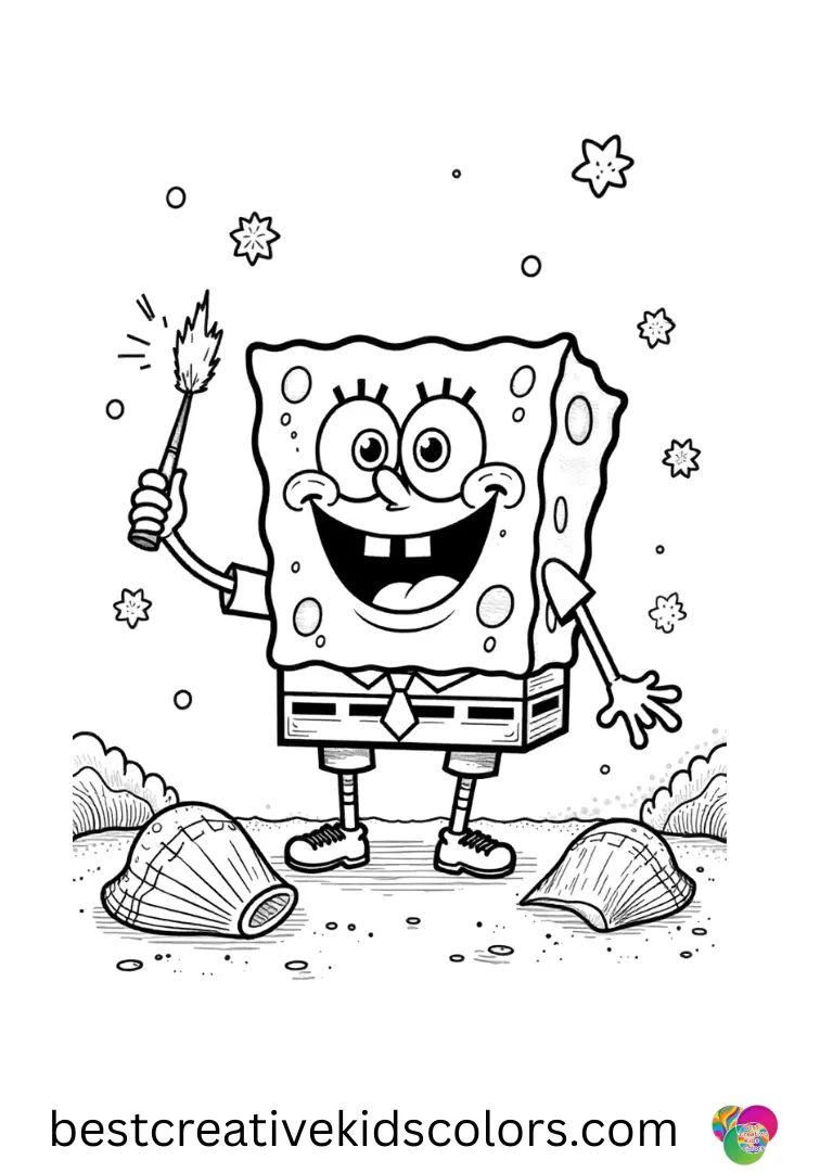 Spongebob Christmas Coloring Pages