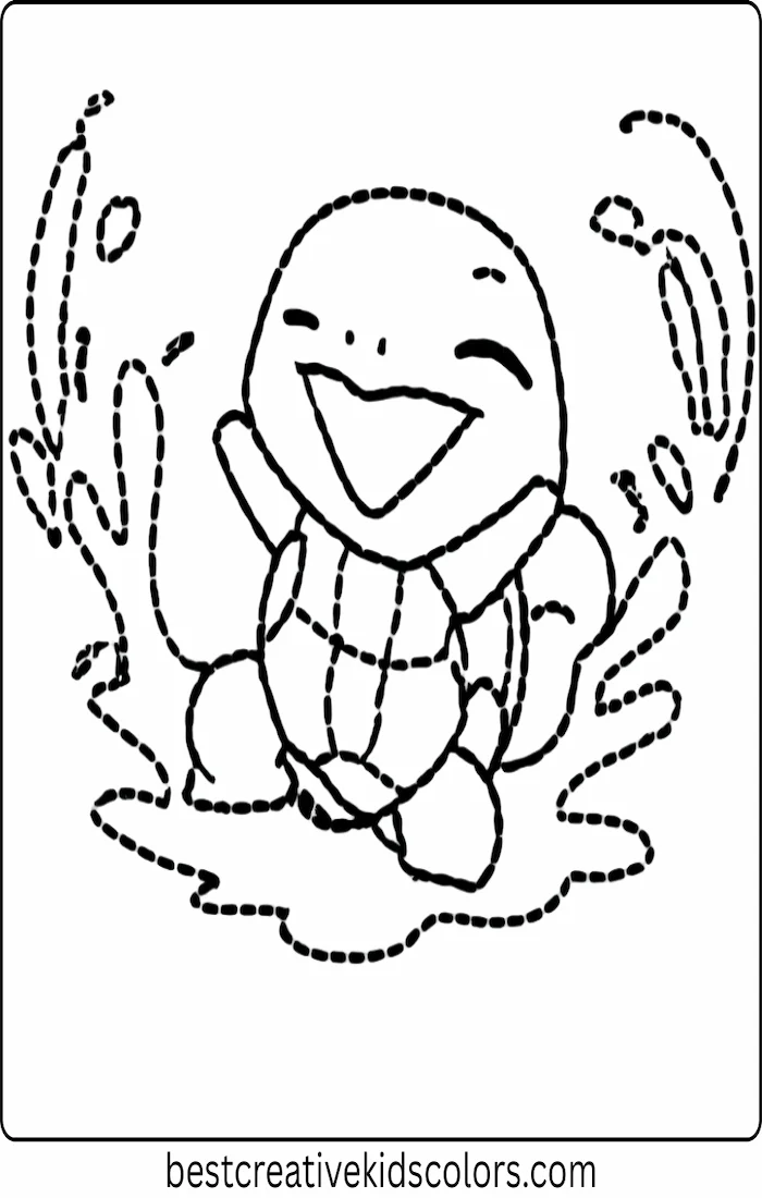 Squirtle Splashing in a Pond