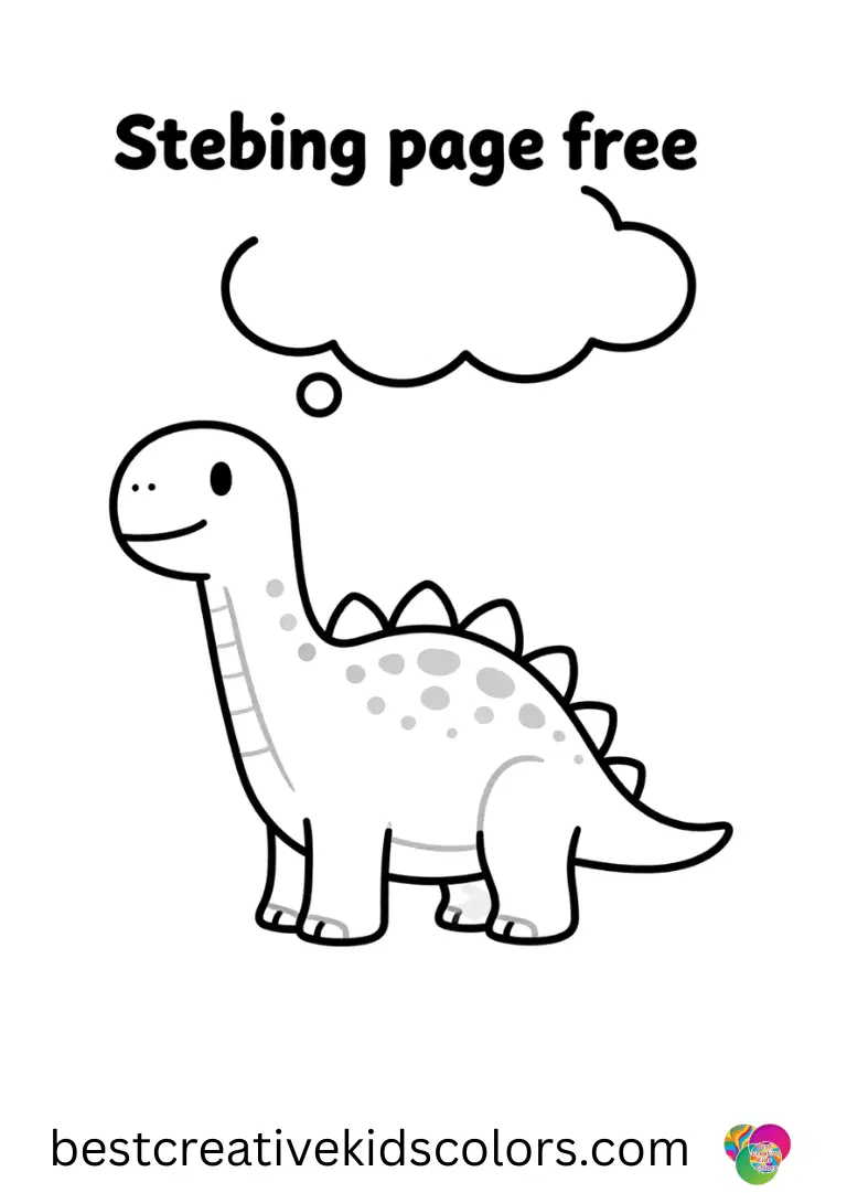 Stegosaurus dinosaur coloring page free