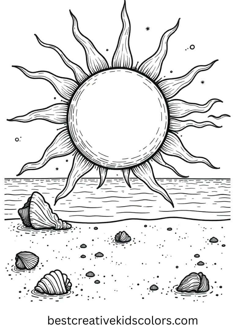 Stitch Designing a Sun Shaped Sand Pattern Printable