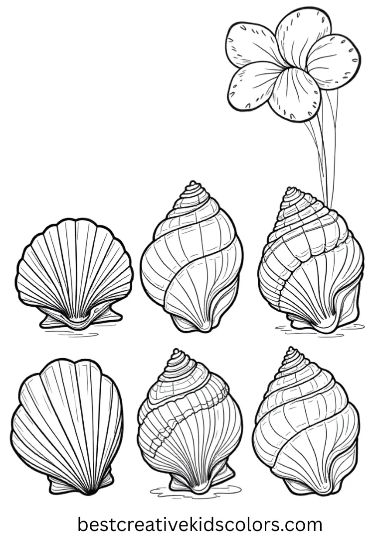 Stitch colors seashells with vibrant, playful designs.