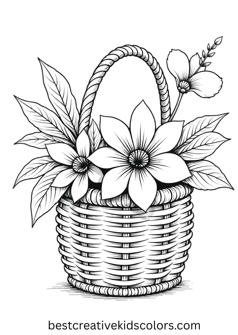 Stitch Weaving a Colorful Basket Printable