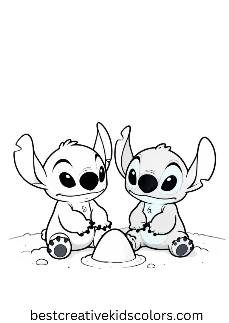 Stitch and angel coloring pages printable pdf free download