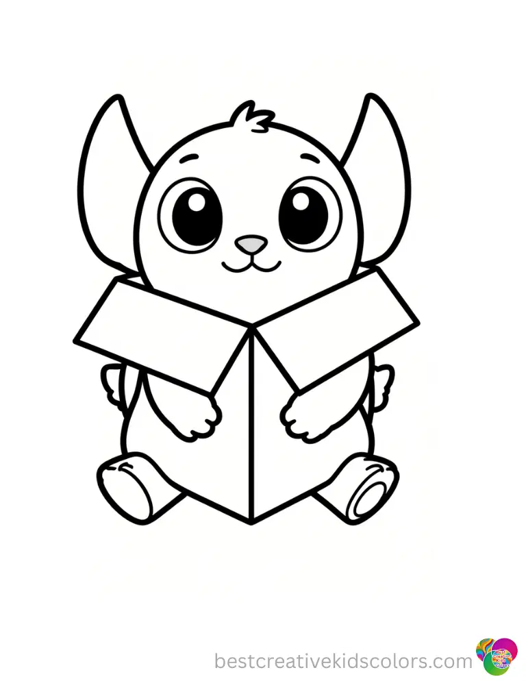 Stitch coloring paper