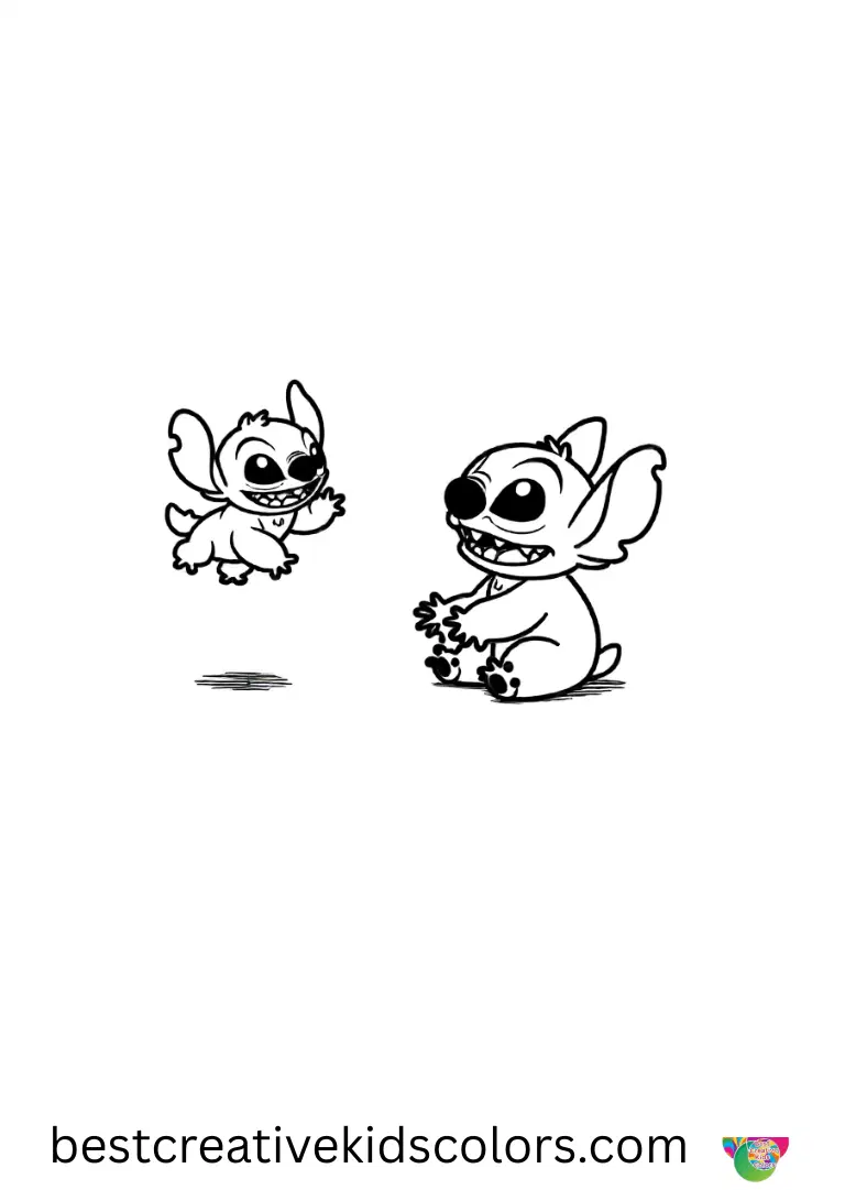Stitch printable coloring pages free pdf