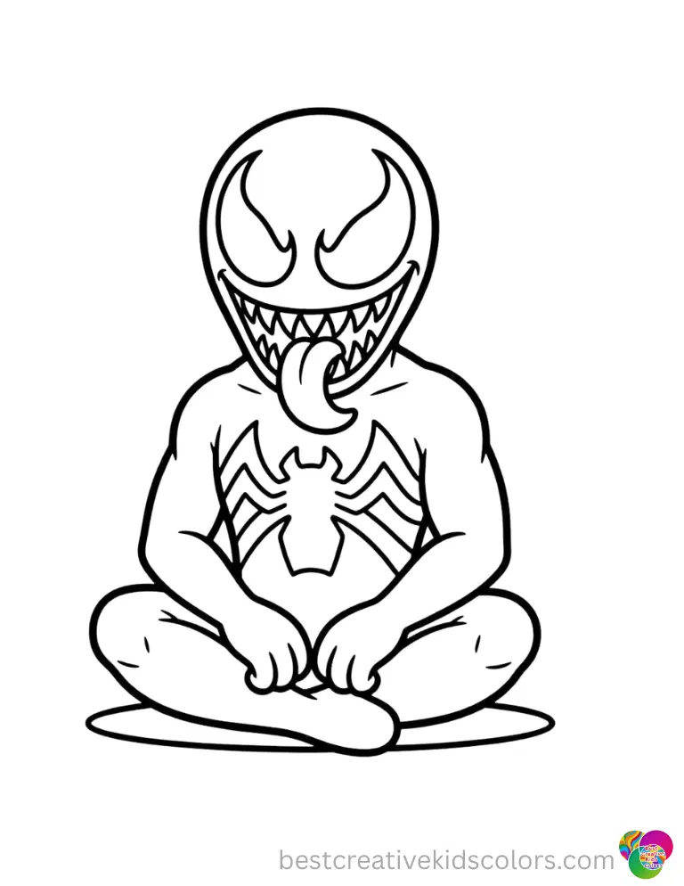 Super Easy Venom Coloring Pages for Beginners Super Easy Venom Coloring Pages for Beginners