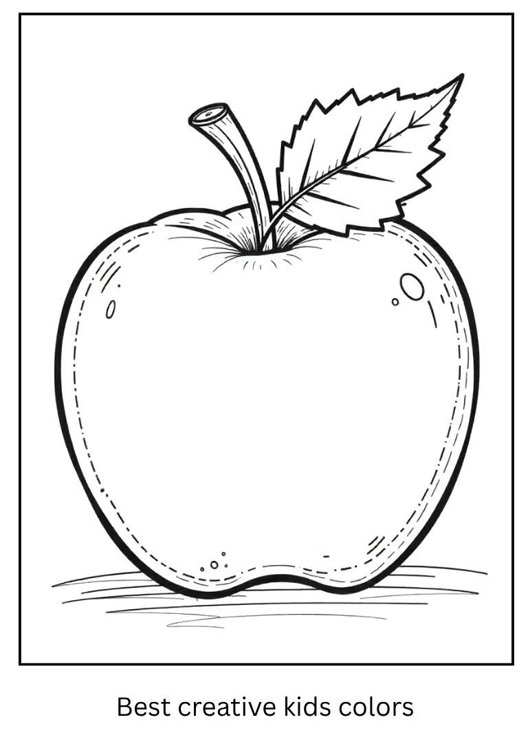 Thanksgiving Apple Coloring Page