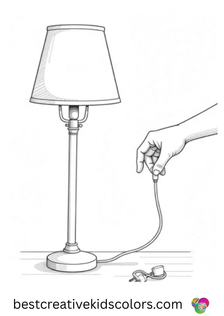 The Nightingale and the Rose questions and answers pdf shows a lamp cord being unplugged.