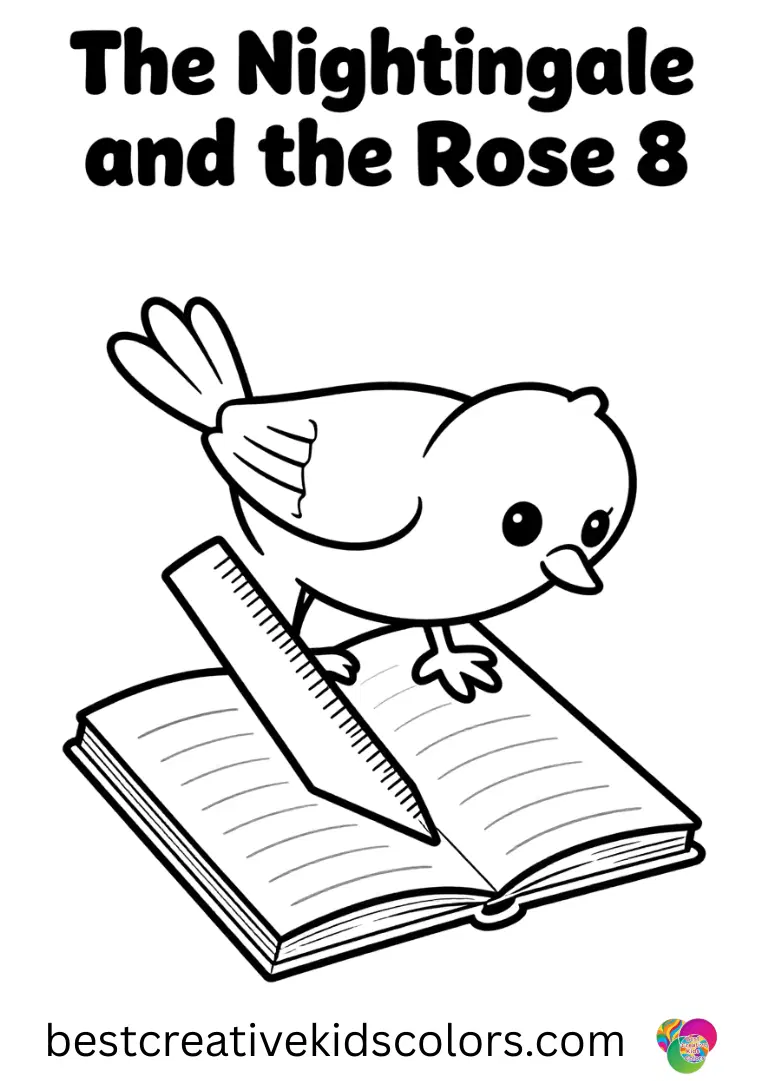The Nightingale and the rose Class 8 shows a ruler tapping a notebook corner.