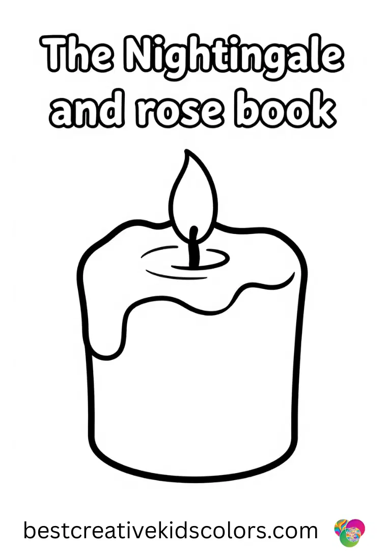 The Nightingale and the rose book shows a candle wick curling after use.