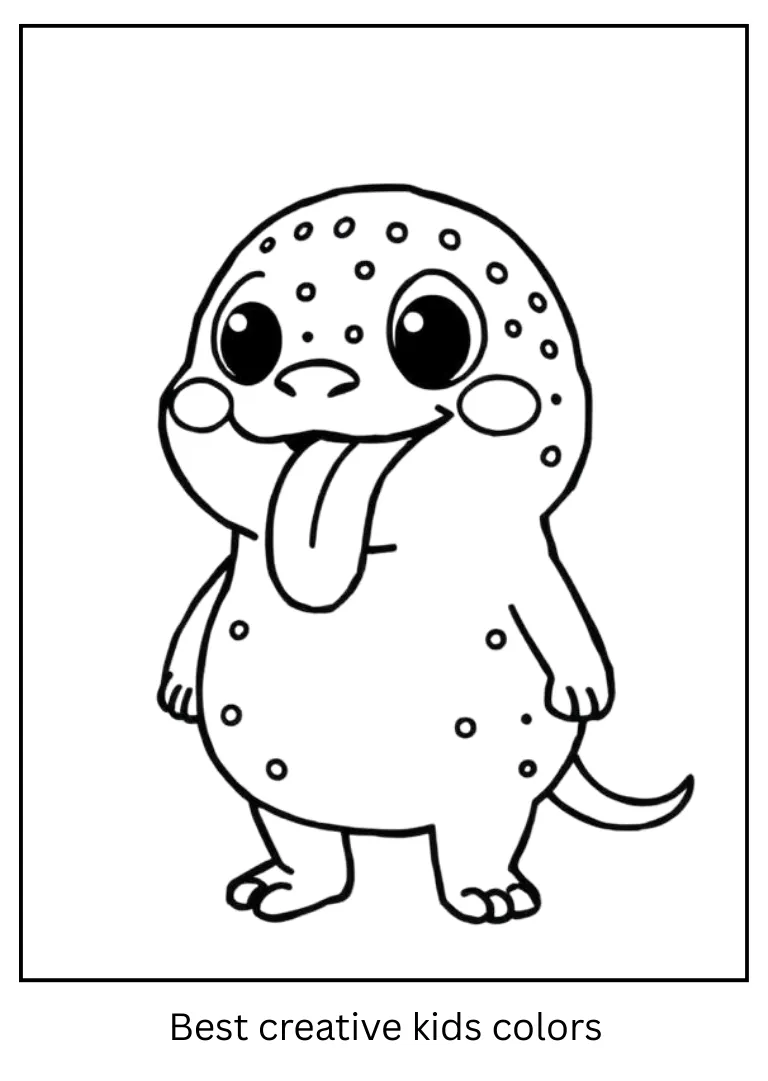 Tongue Out Labubu Coloring Outline